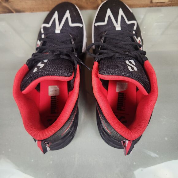 Puma Basketball Shoes Men’s Size 14 Black Red White Athletic Sneakers main image 4